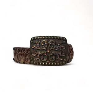 Dazzling Leatherock Animal Print 80s Belt